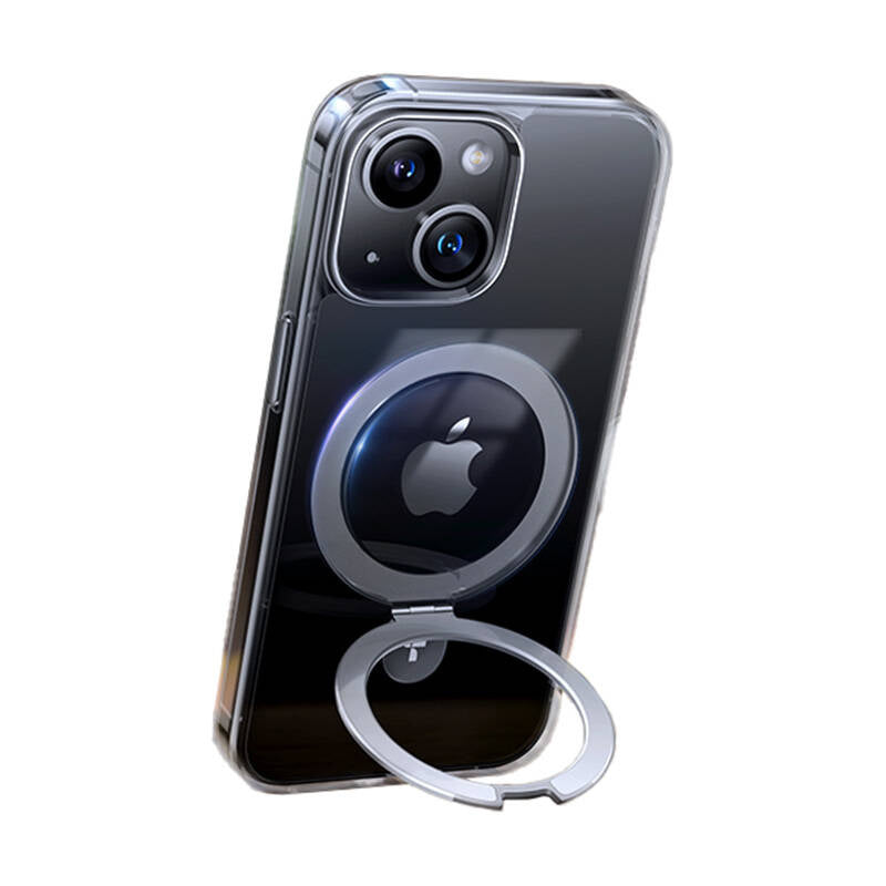 Torras telefonfoder UPRO Ostand Clear til iPhone 15 (gennemsigtig)