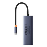 5 Hubin1 Baseus UltraJoy 5-Port (4xUSB 3.0, PD) grå