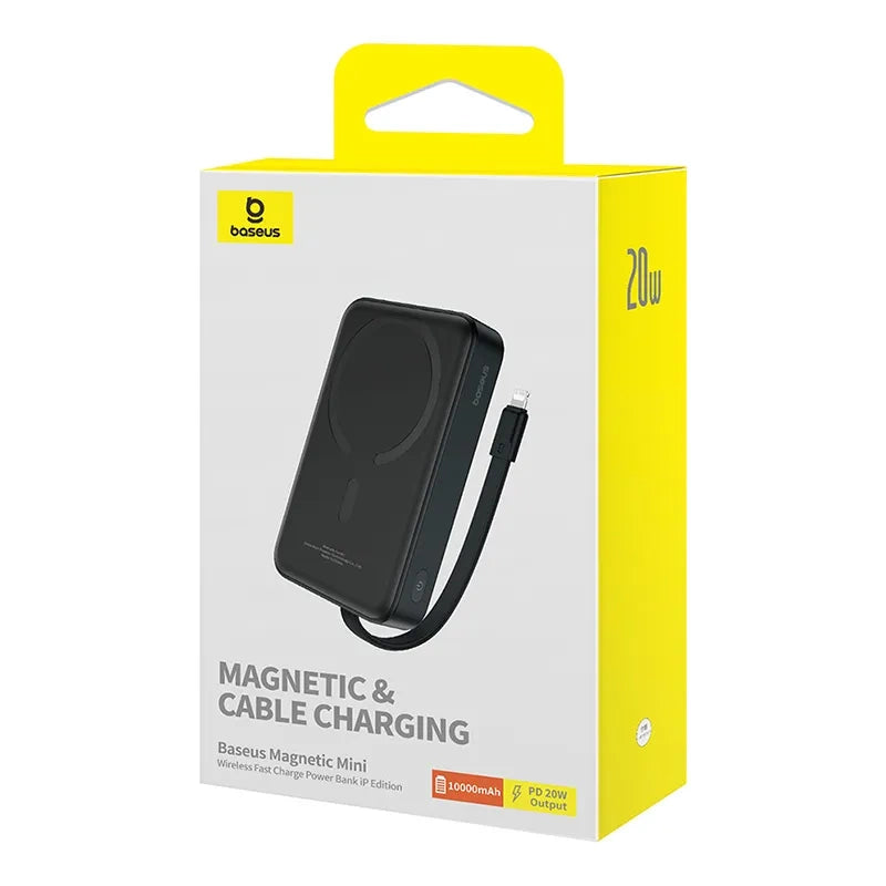 Powerbank Baseus Magnetic Mini 10000mAh, Lightning 20W MagSafe (sort)