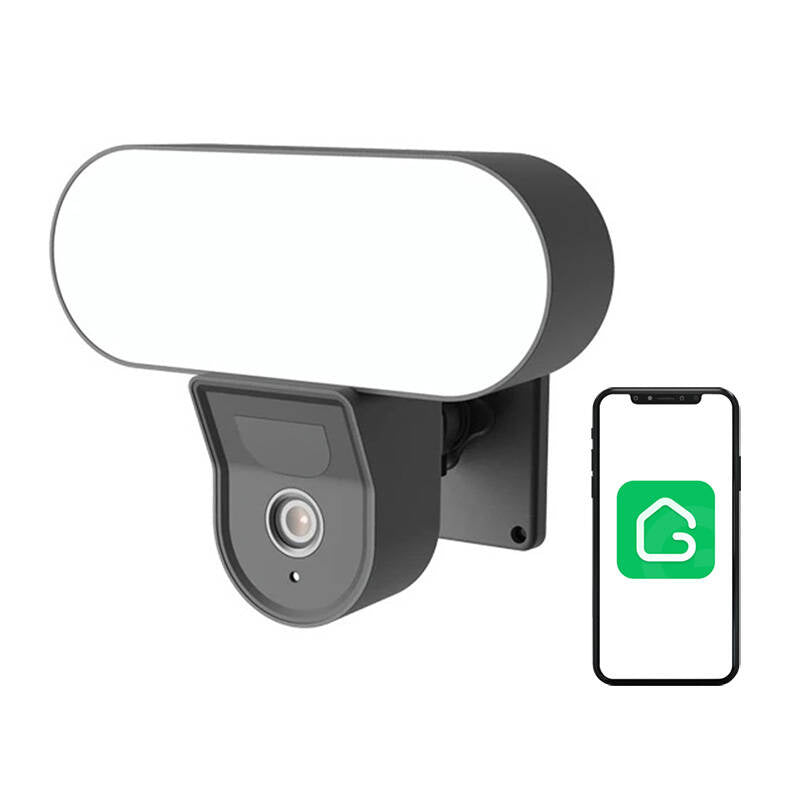 Smart udendørs WiFi-kamera med Gosund IPC3-floodlight, IP65 Tuya