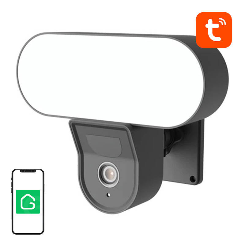 Smart udendørs WiFi-kamera med Gosund IPC3-floodlight, IP65 Tuya