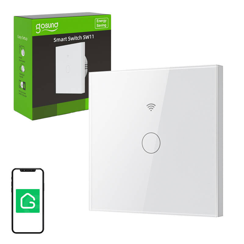 Smart Touch WiFi Light Switch Gosund SLS1 Single (valgfrit N) Tuya