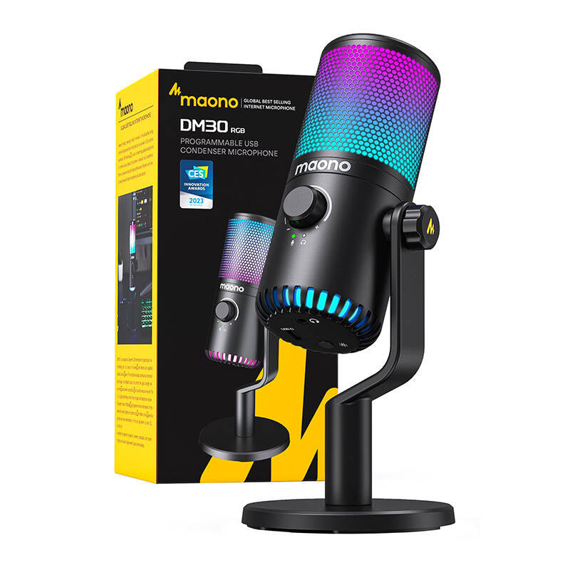 Spillemikrofon Maono DM30RGB (sort)