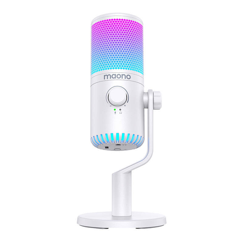 Spillemikrofon Maono DM30RGB (hvid)