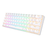 Mekanisk tastatur Royal Kludge RK61 RGB, rød stik (hvid)