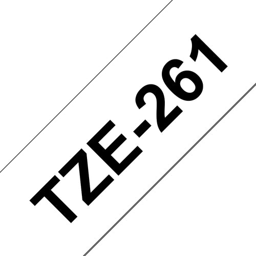 Brother TZE-261 etiketbånd Sort på hvid TZ