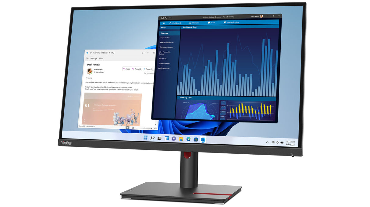 Lenovo ThinkVision T27p-30 computerskærm 68,6 cm (27") 3840 x 2160 pixel 4K Ultra HD LED Sort