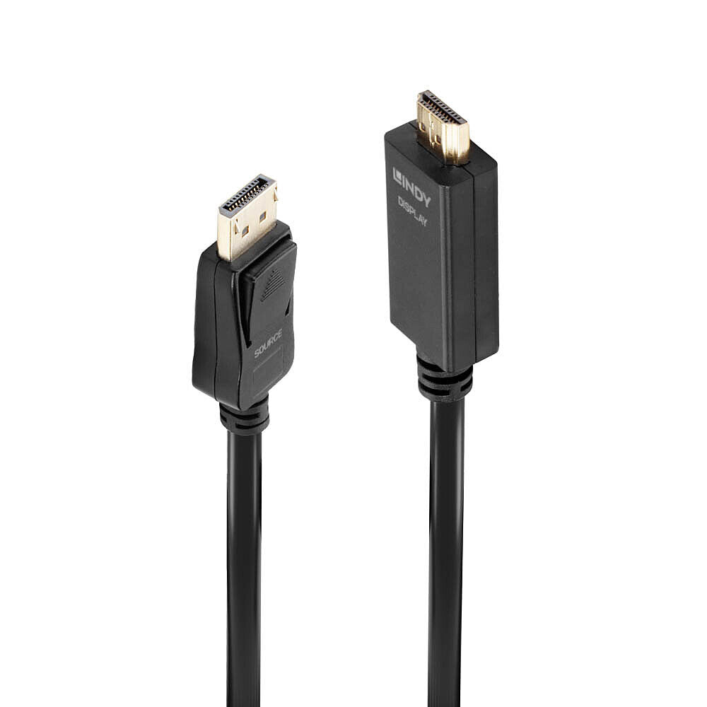 Lindy 36922 videokabel adapter 2 m DisplayPort HDMI Type A (Standard) Sort