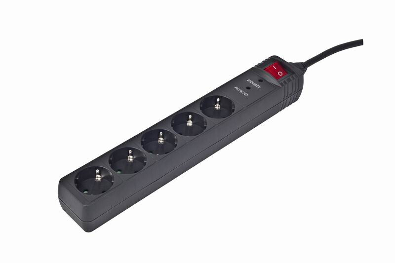 EnerGenie SPG5-C-15 overspændingsbeskytter Sort 5 AC stikkontakt(er) 250 V 4,5 m