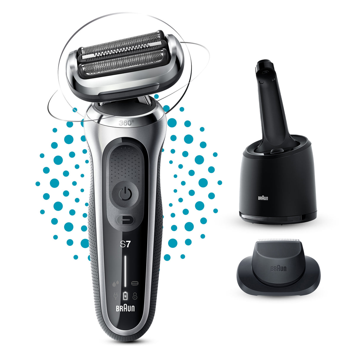 Braun Series 7 71-S7200cc Barbermaskine Sort Sølv