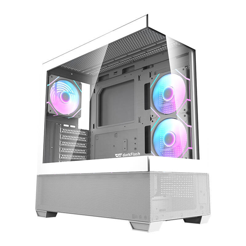 Darkflash DS900 AIR computer case (hvid) + 6 ARGB fans