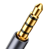 Joyroom SY-A09 AUX forlænget kabel 3,5 mm mini jack kvinde til 3,5 mm mini jack mand, flettet, 1,2 m (sort)