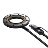 Joyroom JR-WQM03 magnetisk oplader, USB + USB-C, 1,2 m (sort)