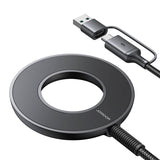 Joyroom JR-WQM03 magnetisk oplader, USB + USB-C, 1,2 m (sort)