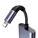 2-i-1 lydadapter Joyroom SY-L02 Lightning til Double Lightning (sort)