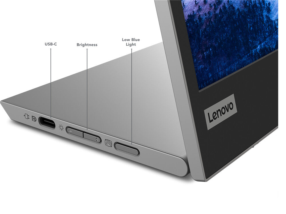 Lenovo L15 computerskærm 39,6 cm (15.6") 1920 x 1080 pixel Fuld HD LED Sort, Grå