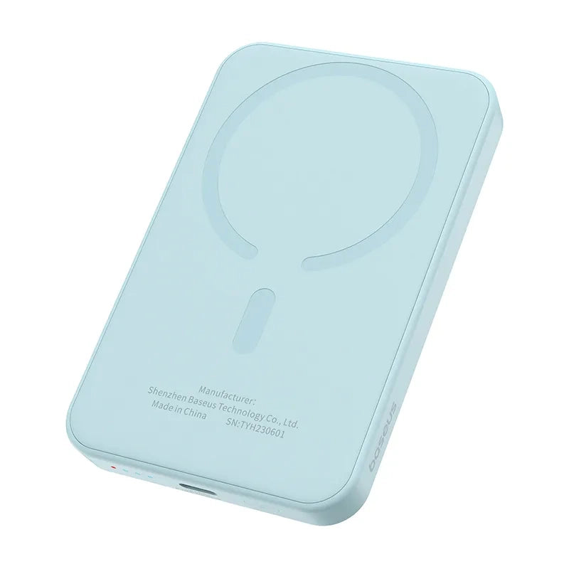 Magnetisk Mini Powerbank Baseus 5000mAh, USB-C 20W (blå)