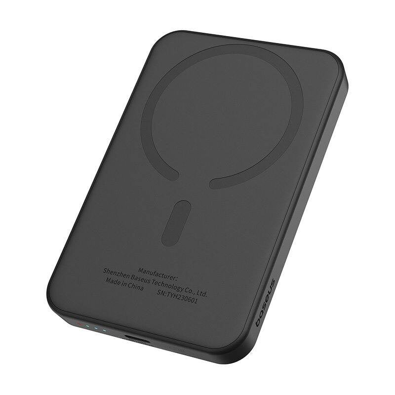 Magnetisk Mini Powerbank Baseus 5000mAh, USB-C 20W (sort)