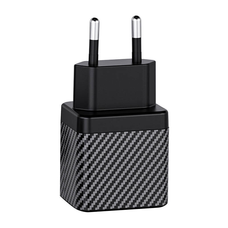 Væglader INVZI GaN 2x USB-C, 45W, EU (sort)
