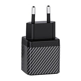 Væglader INVZI GaN 2x USB-C, 45W, EU (sort)