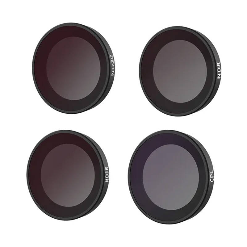Sæt med 4 CPL/ND8/ND16/ND32 Telesin-filtre til Insta360 GO 2/3-kameraet