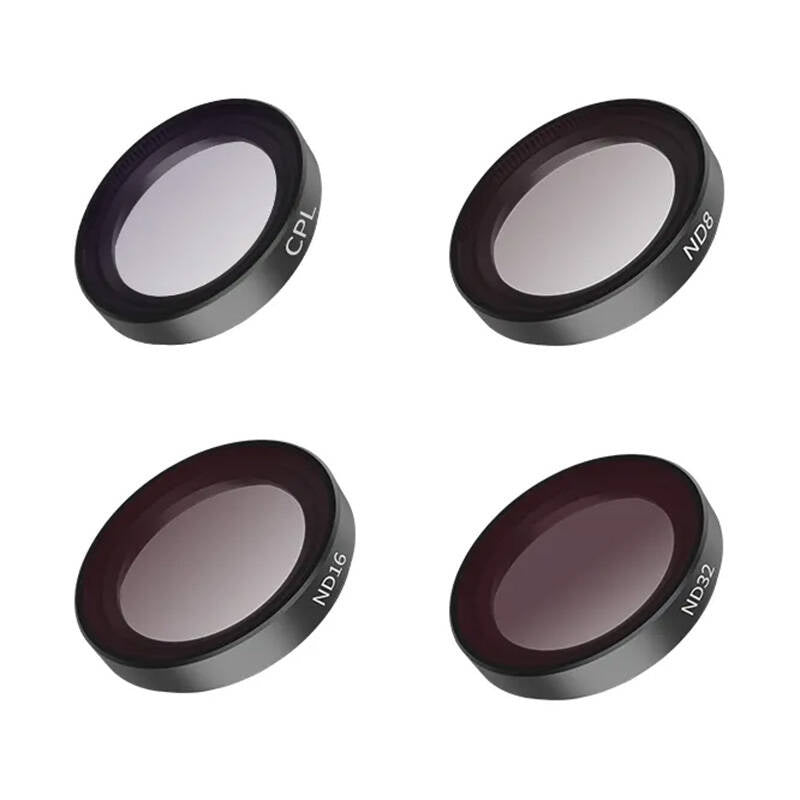 Sæt med 4 CPL/ND8/ND16/ND32 Telesin-filtre til Insta360 GO 2/3-kameraet