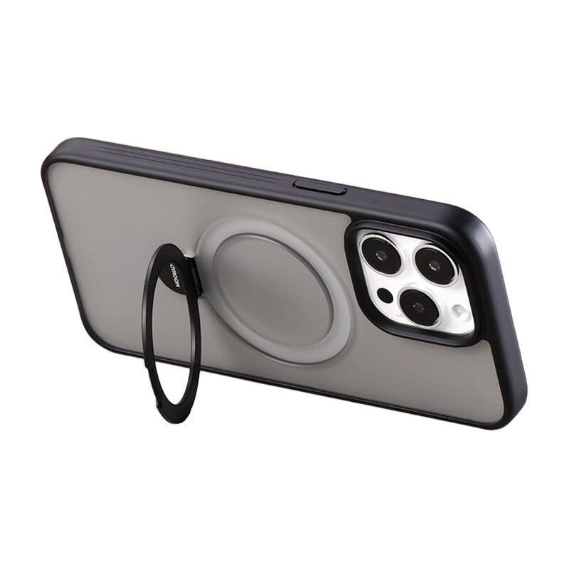 Joyroom JR-BP004 Magnetisk beskyttelsesfoder med holder til iPhone 15 (sort)