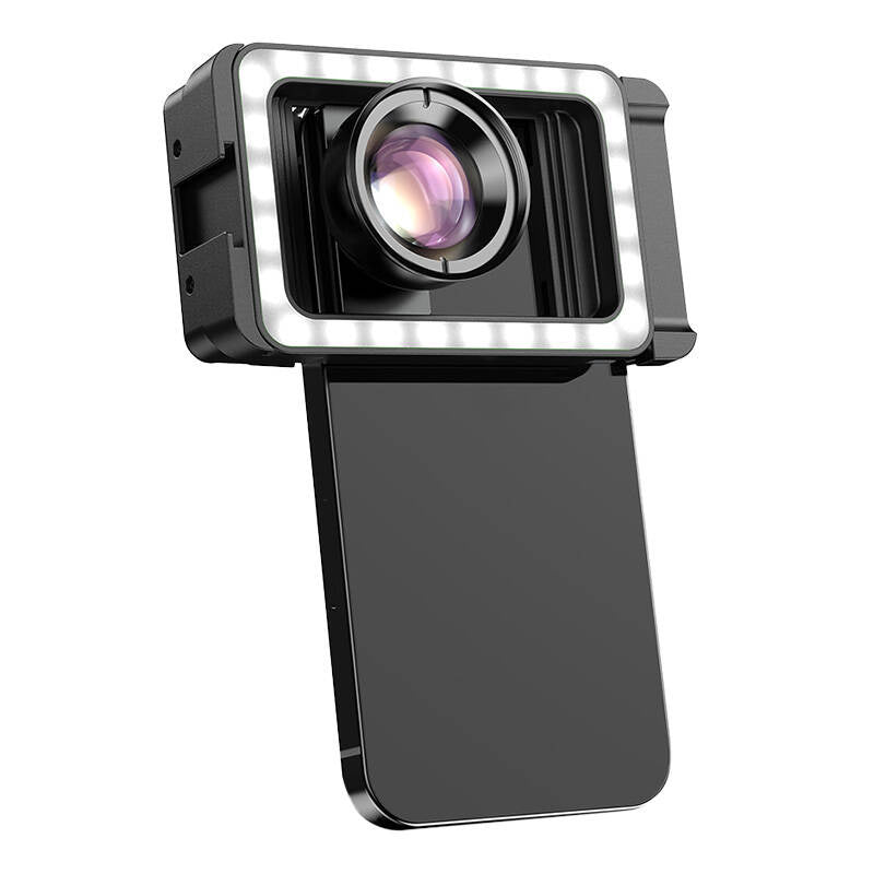 Mobil objektiv APEXEL APL-HB100FL23 100mm makro med LED (sort)