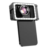 Mobil objektiv APEXEL APL-HB100FL23 100mm makro med LED (sort)
