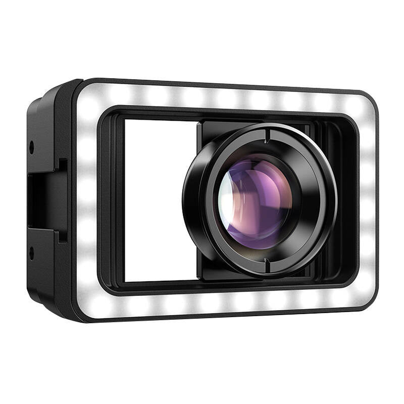 Mobil objektiv APEXEL APL-HB100FL23 100mm makro med LED (sort)