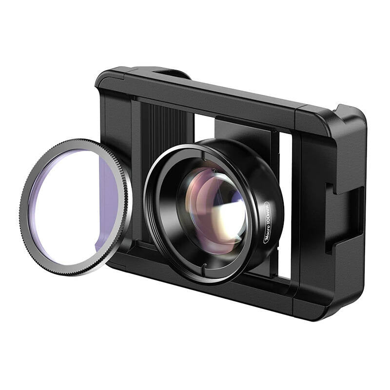 Mobil objektiv APEXEL APL-HB100CPL100mm makro med CPL (sort)