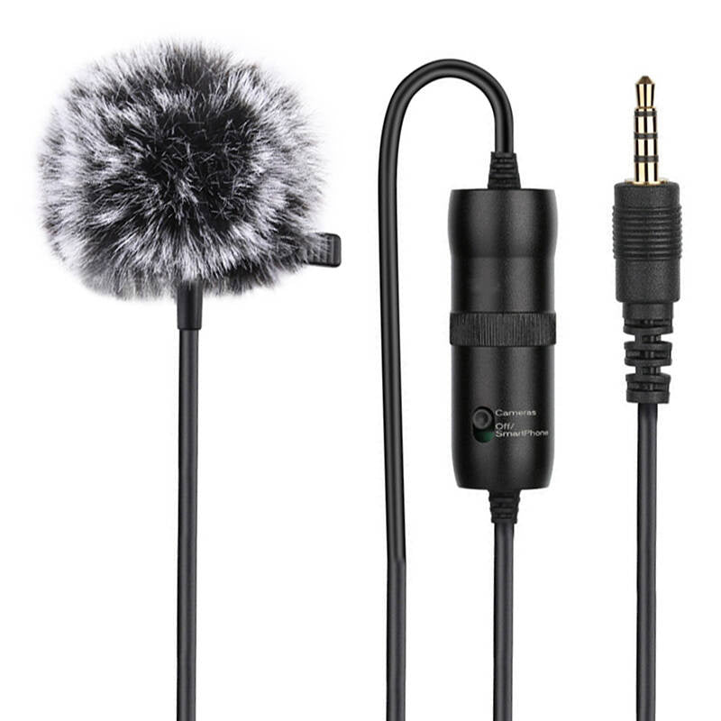 Mikrofon med klip PULUZ 3,5 mm Jack 6m