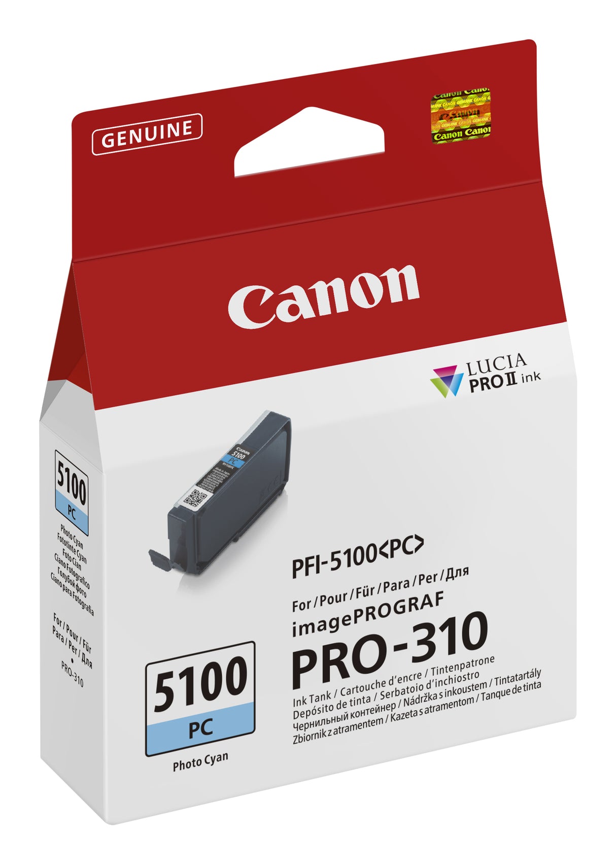 Canon PFI-5100 PC blækpatron 1 stk Original Foto cyan