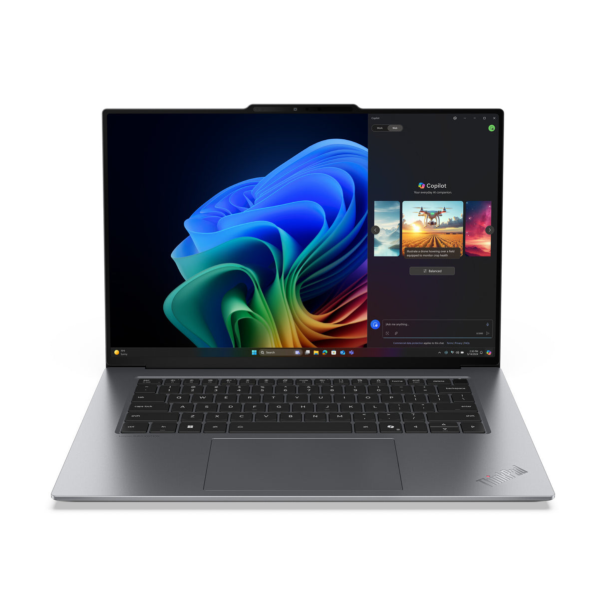 Lenovo ThinkPad X9-15 Gen 1 Aura Edition Copilot+ PC Intel Core Ultra 5 228V Laptop 38,9 cm (15.3") 2.8K 32 GB LPDDR5x-SDRAM 512 GB SSD Wi-Fi 7 (802.11be) Windows 11 Pro Engelsk Grå