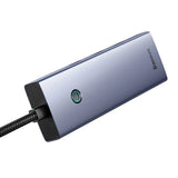 Hubus Base UltraJoy Series Lite 4-Port (USB til USB 3.0*3+RJ45*1+USB-C 5V) (grå)