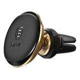 Baseus Magnetisk luftventil Bil Mount Holder med kabel klip Guld
