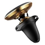 Baseus Magnetisk luftventil Bil Mount Holder med kabel klip Guld