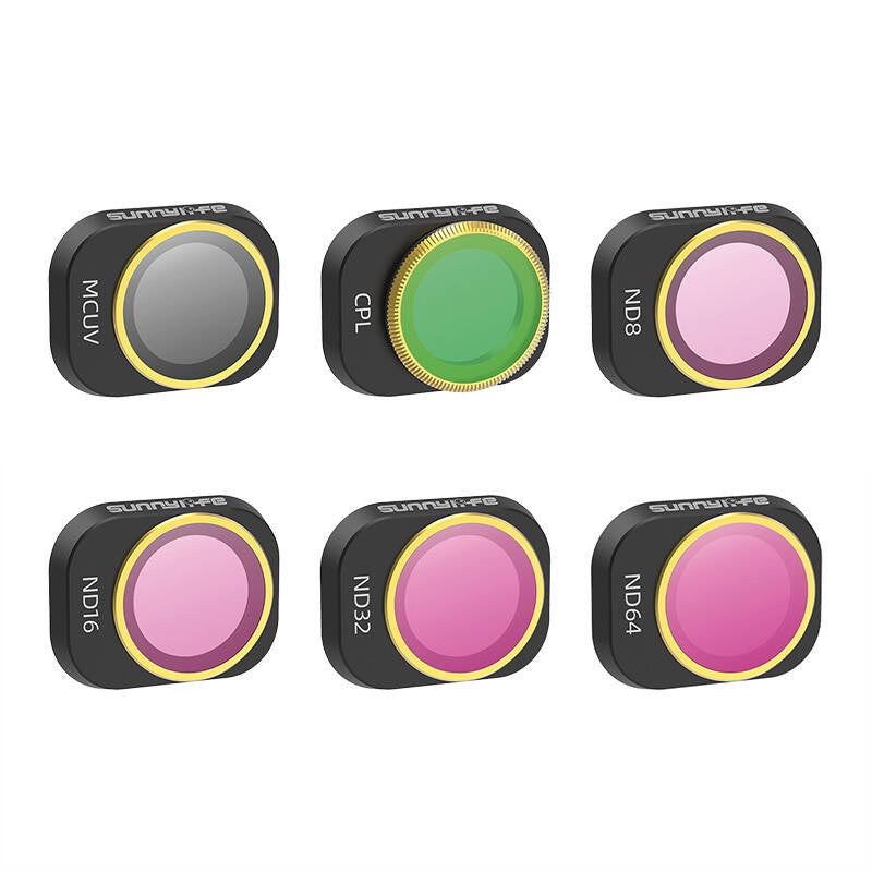 6 Linsefiltre MCUV, CPL, ND8/16/32/64 Sunnylife til DJI MINI 4 PRO