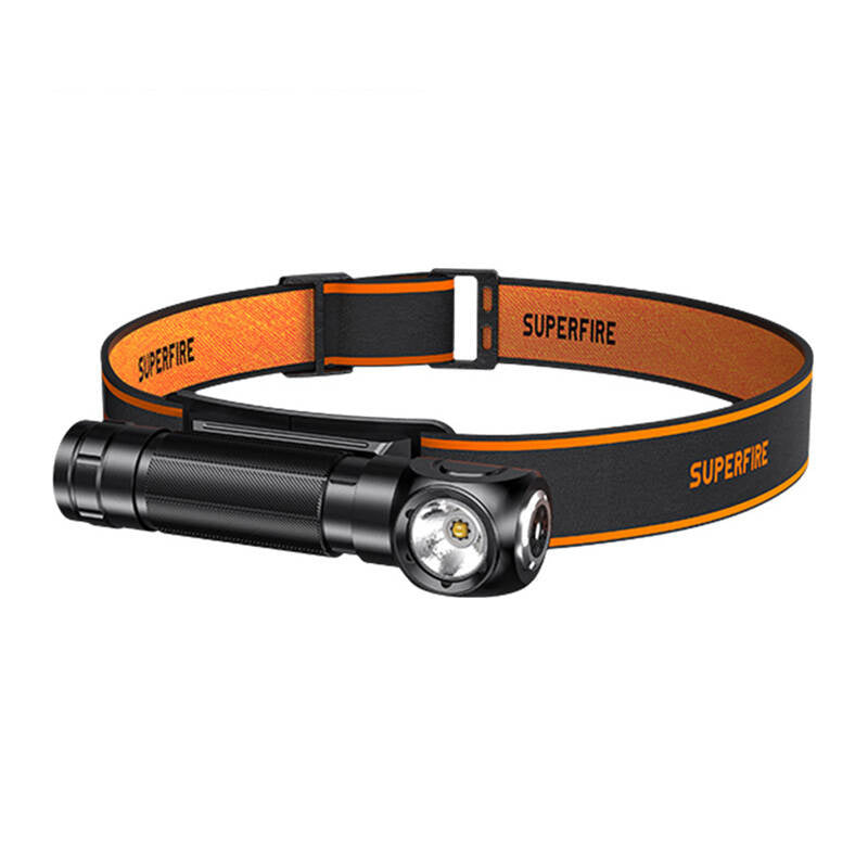Superfire TH04 2-i-1 forlygter lommelygte, 600 lm, USB-C, 5 måder, 150 m