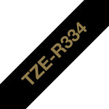 Brother TZE-R334 etiketbånd Guld på sort