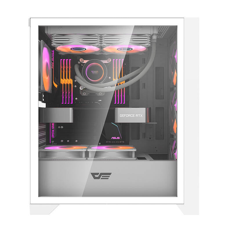 Darkflash DRX70 MESH computer case (hvid) + 4 RGB fans