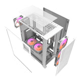 Darkflash DRX70 MESH computer case (hvid) + 4 RGB fans