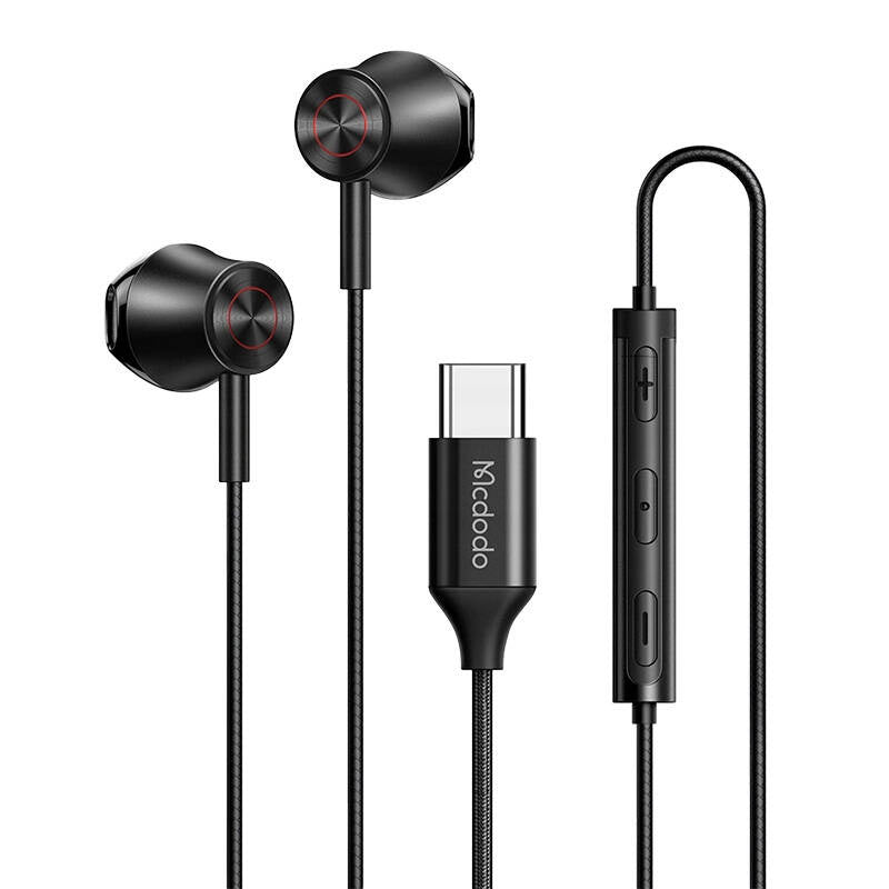 Ledede øretelefoner Mcdodo HP-4070, USB-C (sort)