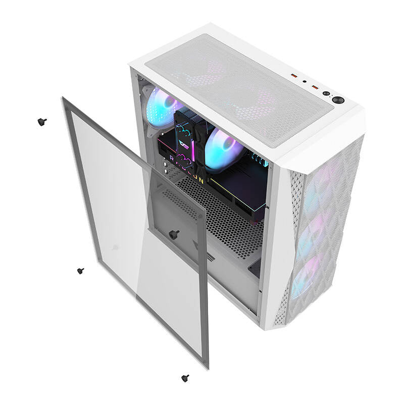 Computerkasse Darkflash DK352 Mesh (hvid)
