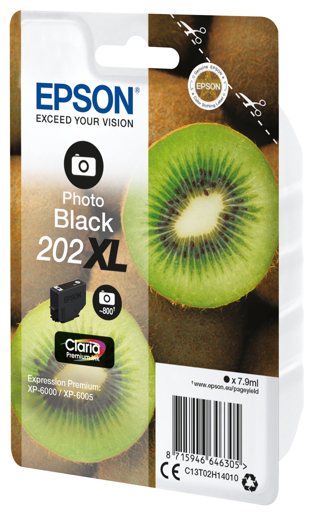 Epson Kiwi 202XL blækpatron 1 stk Original Højt (XL) udbytte Foto sort