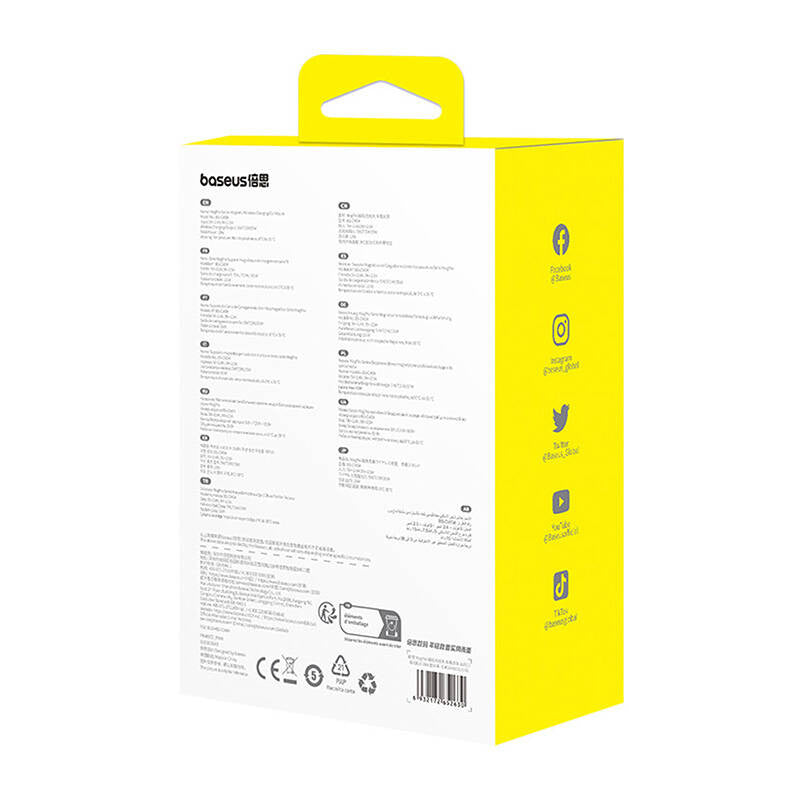 Samkøbsudstyr Baseus MagPro med induktionsudstyr 15W Qi2.0 (hvid)