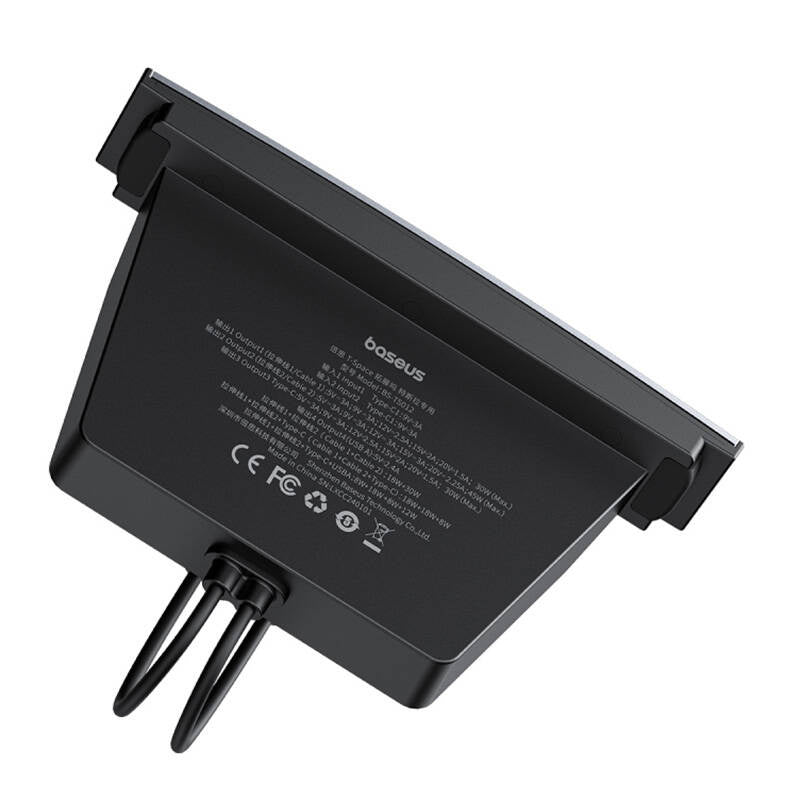 Hubus Base T-Space med USB-C til USB-C kabler til Tesla Cars (sort)