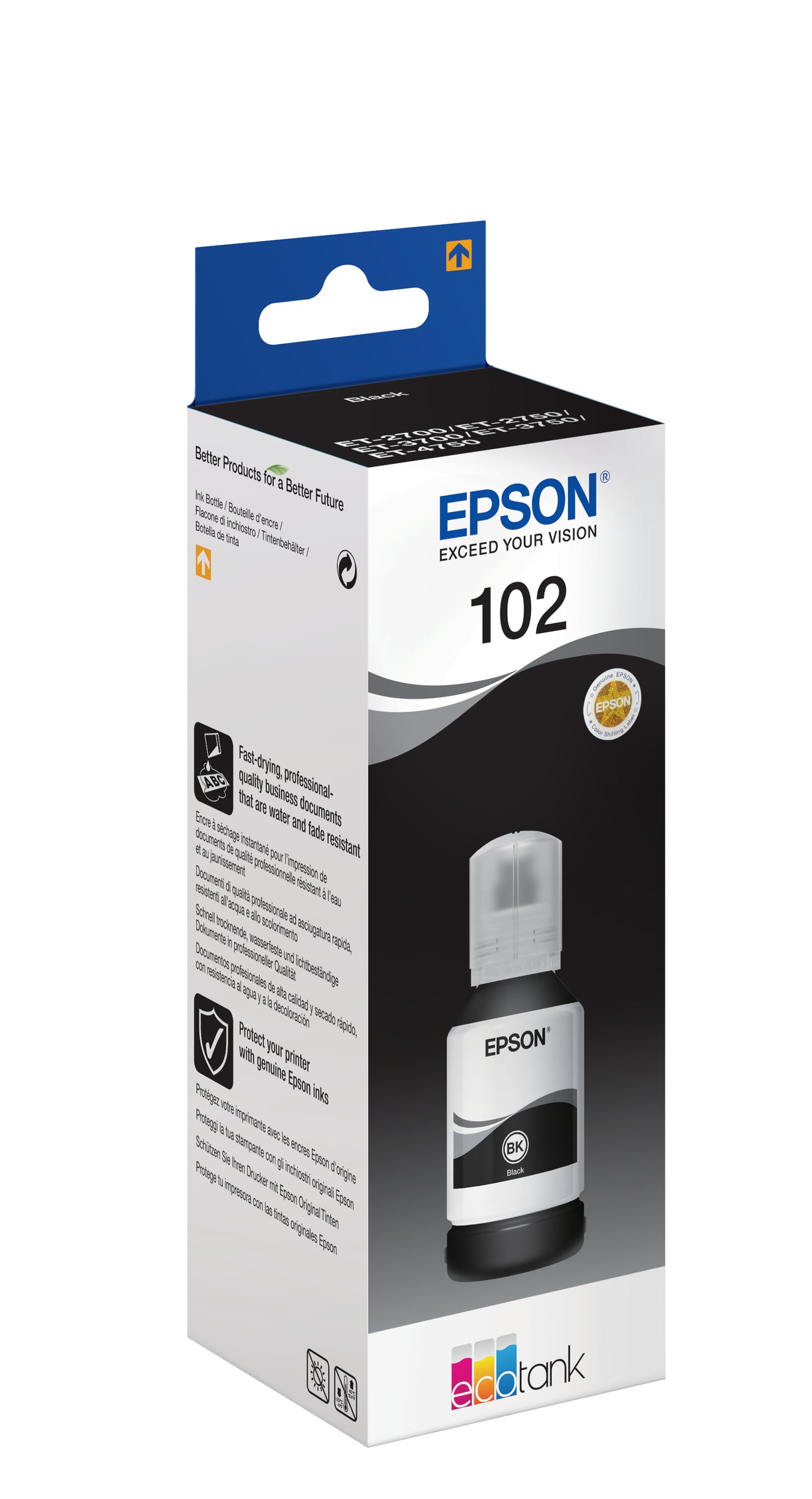 Epson 102 blækpatron 1 stk Original Sort
