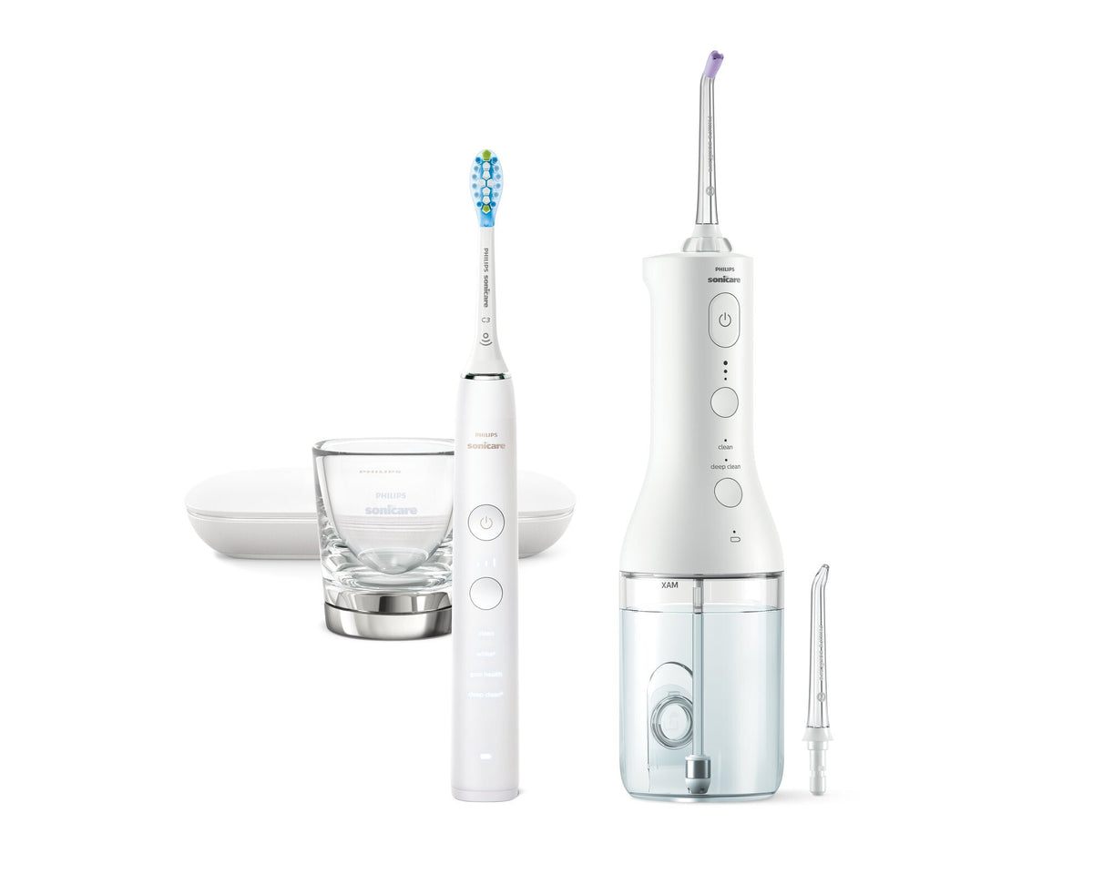 Philips Sonicare Power Flosser 3000 + Elektrisk tandbørste DiamondClean 9000 HX3886/41 EU