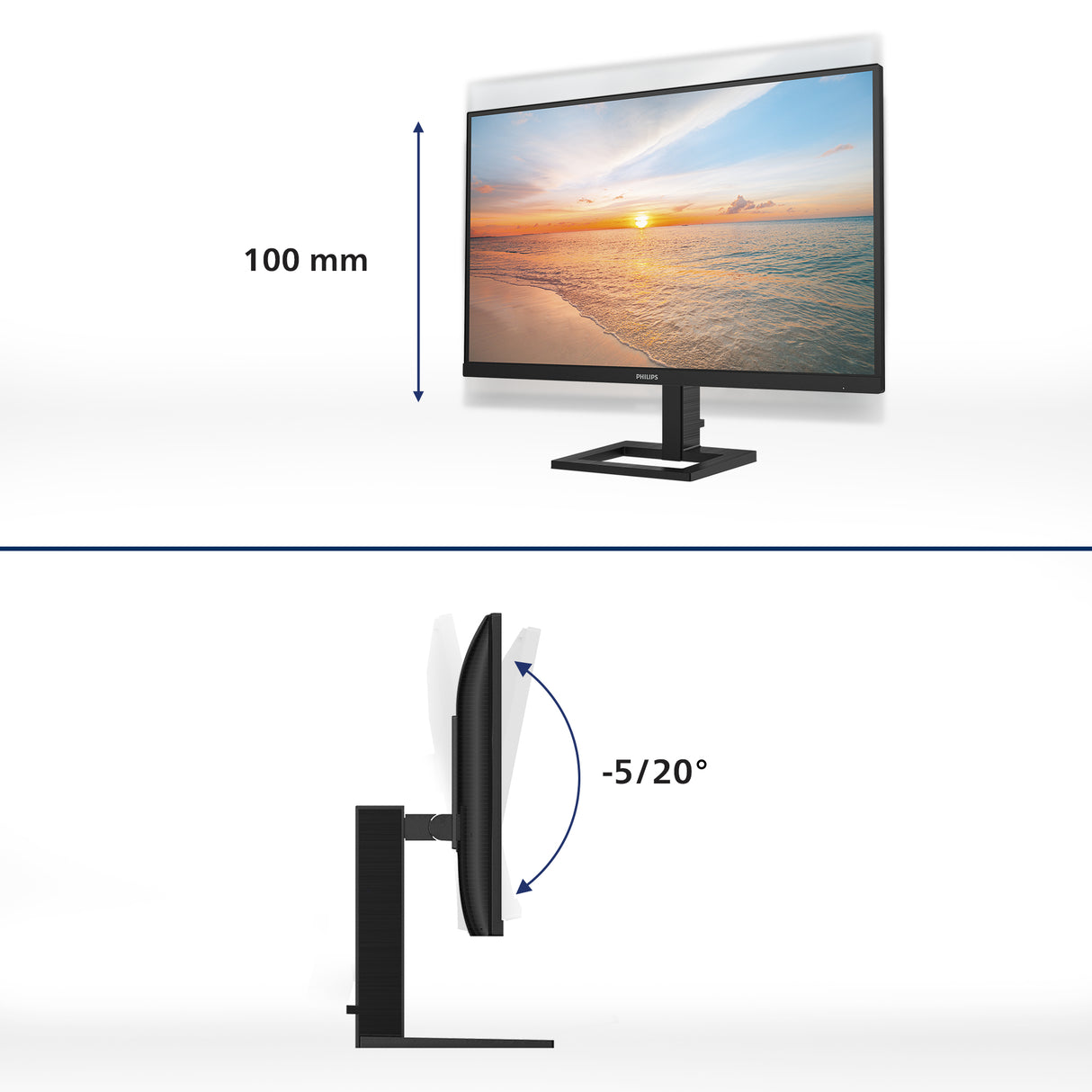 Philips 1000 series 27E1N1900AE/00 LED display 68,6 cm (27") 3840 x 2160 pixel 4K Ultra HD LCD Sort